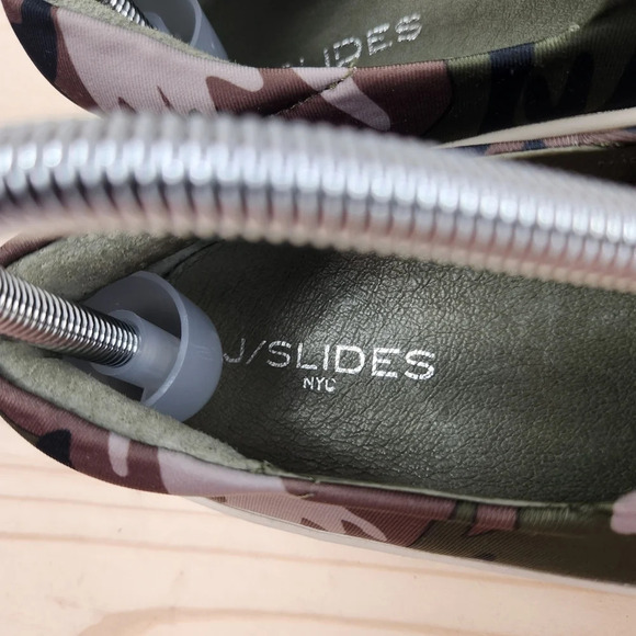 J/ Slides Harlow Slip-on Platform Sneaker In Green Camo Lycra. Platform Size 7.5 - Picture 6 of 12